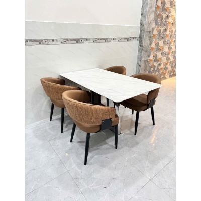 Bộ bàn ăn mặt đá 4 ghế HN12