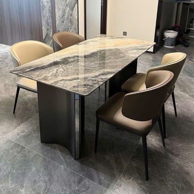 Bộ bàn ăn mặt đá 4 ghế HN15