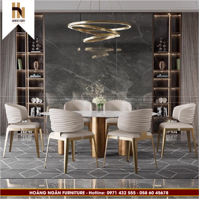 Bộ bàn ăn tròn cao cấp HN-02