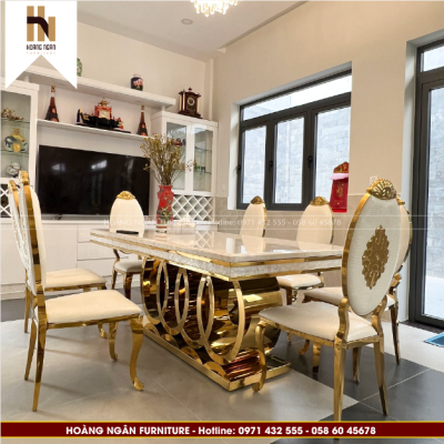 Bàn ghế ăn Luxury HN04