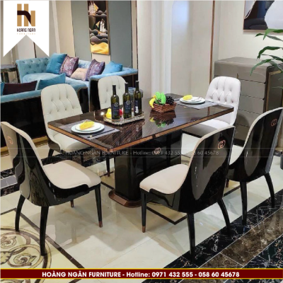 Bộ bàn ăn bằng gỗ cao cấp HN-02