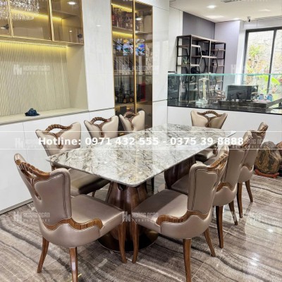 Bộ bàn ăn 8 ghế HN08