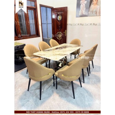 Bộ bàn ăn 8 ghế HN10