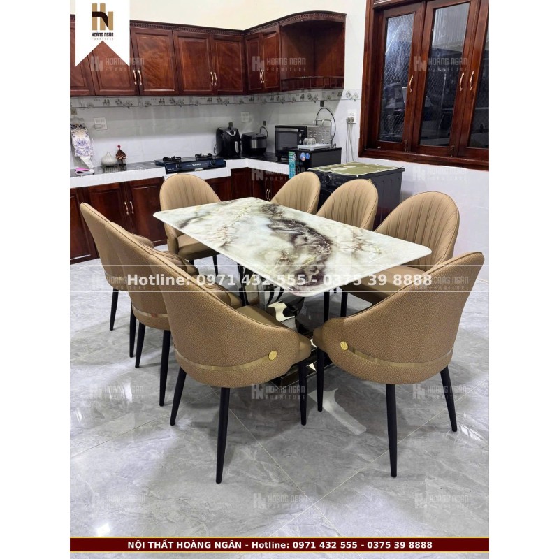 Bộ bàn ăn 8 ghế HN10