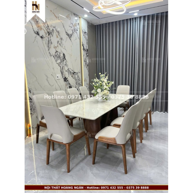 Bộ bàn ăn 8 ghế HN12