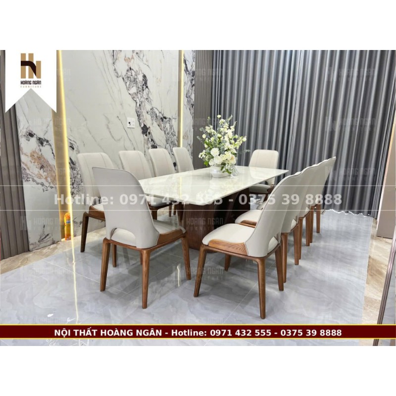 Bộ bàn ăn 8 ghế HN12