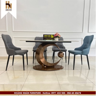 Bộ bàn ăn chân mặt trăng HN-03