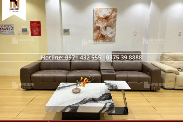 Sofa băng nhập khẩu da bò thật – Chỉnh điện, sạc không dây, nâng tầm phòng khách Sofa băng nhập khẩu da bò thật – Chỉnh điện, sạc không dây, nâng tầm phòng khách