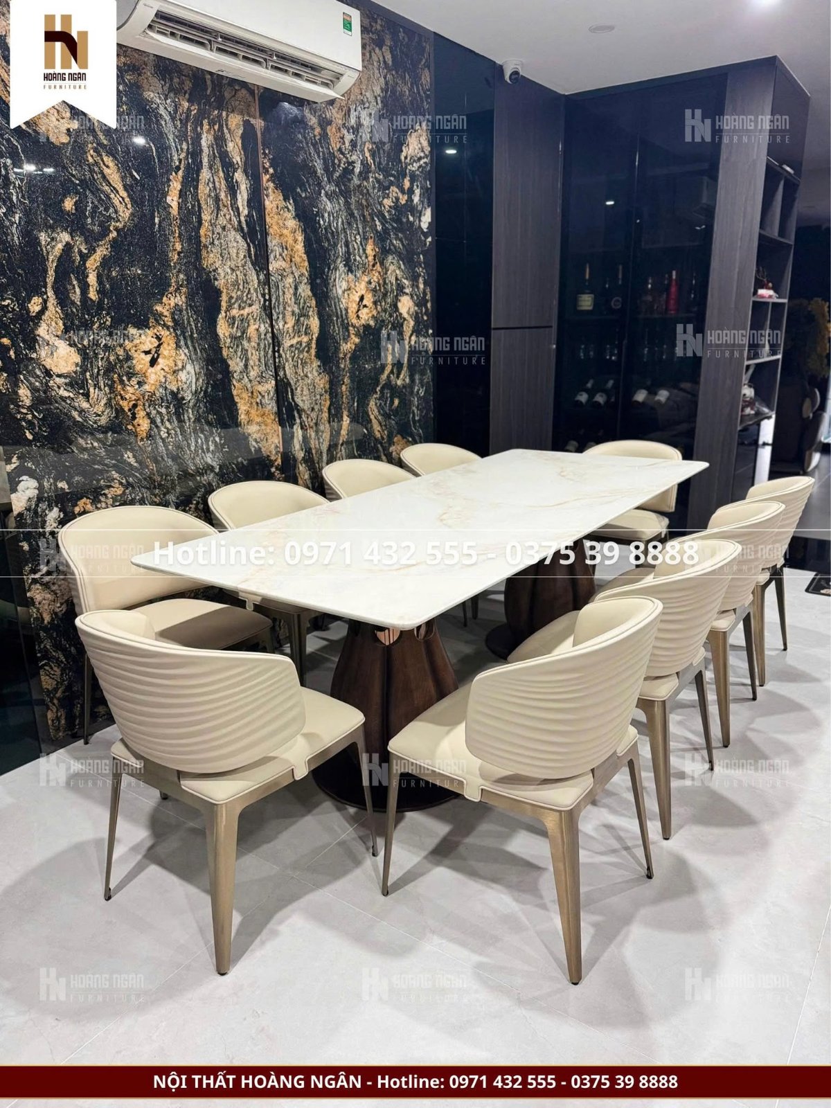 Bộ bàn ăn 8 ghế HN21