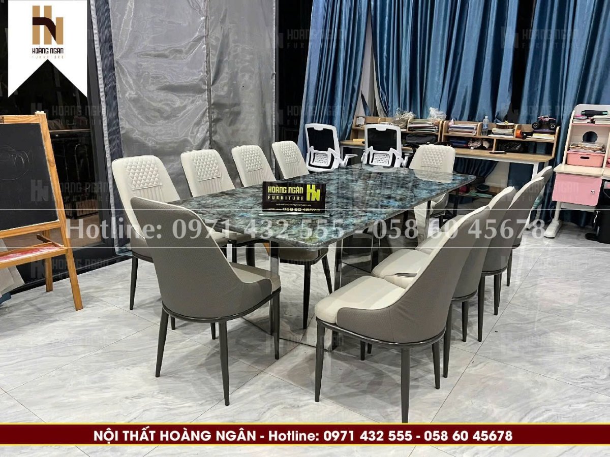 Bộ bàn ăn 8 ghế HN22